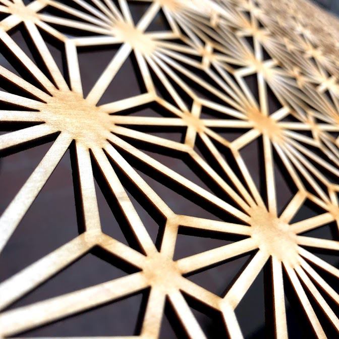 Laser cut wood