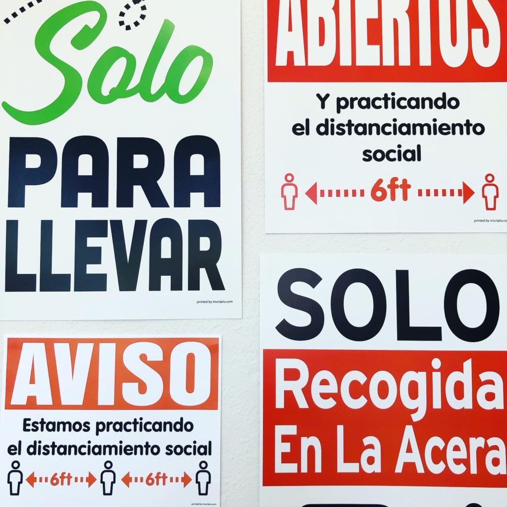 COVID Store Signage in Spanish