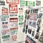 Many COVID Store Signs
