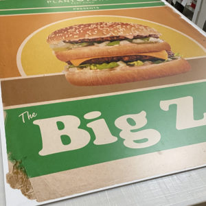 Large UV printed Restaurant sign of a burger