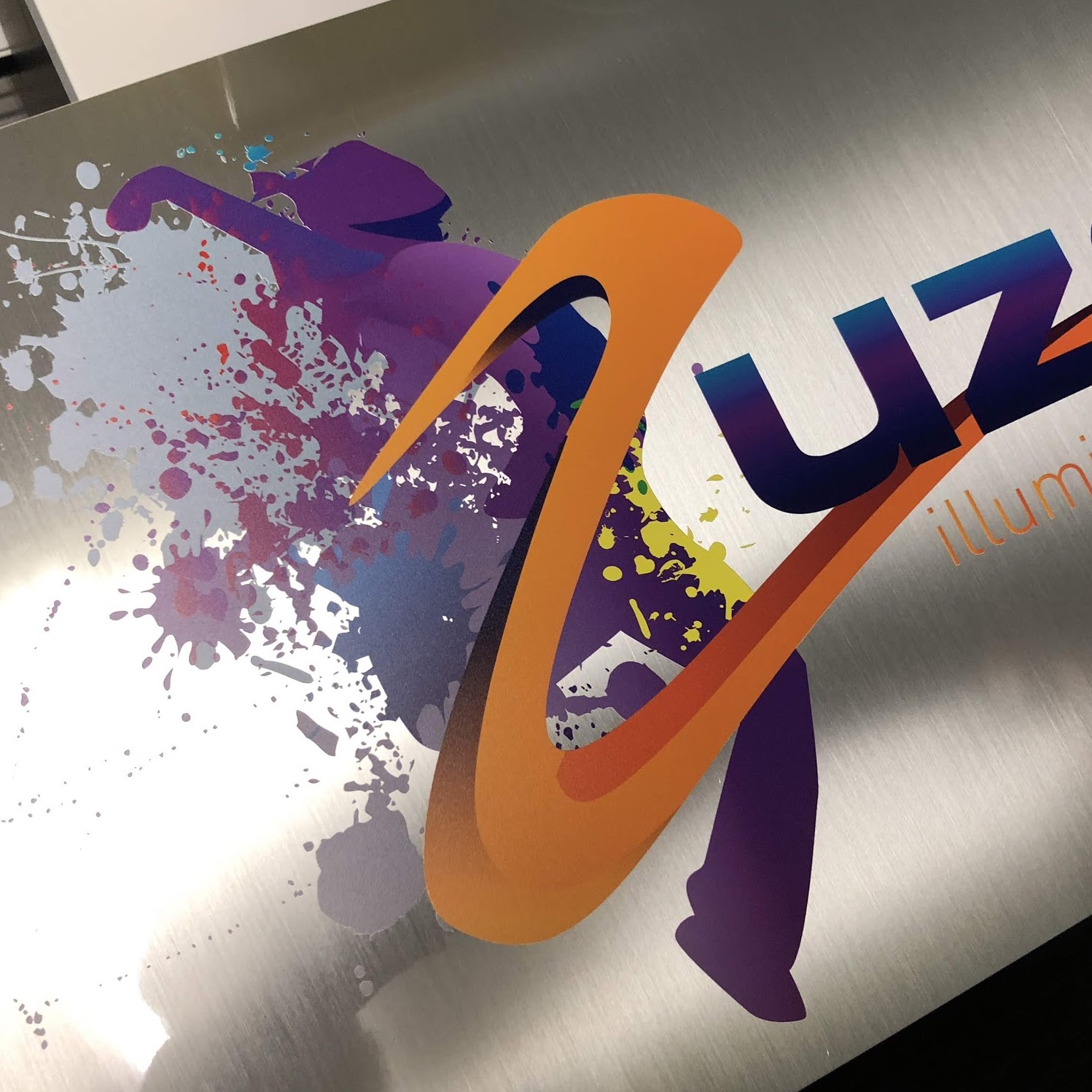 UV Printed Aluminum of a Company Logo