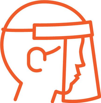 covid face shields icon