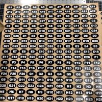oval UV printed adhesive number plates