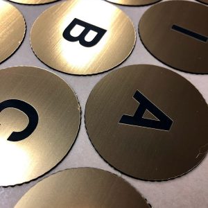 UV printed adhesive number plates