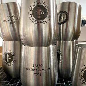 Engraved Aluminum Wine Tumblers Stacked up