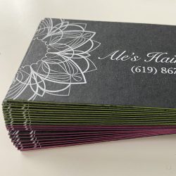 Black Business Cards with White Ink