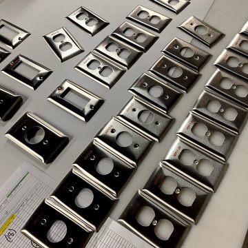 Many Laser marked plug plates