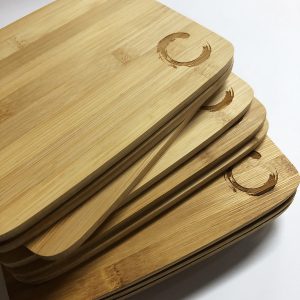 Laser engraved wood cutting boards