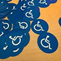 Metal engraved Handicapped Seating Signs
